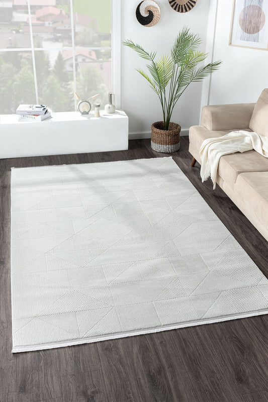 Zen Koleksiyonu Bambu Dokulu Modern Sık Dokuma Halı - Salon Oturma Odası Halısı