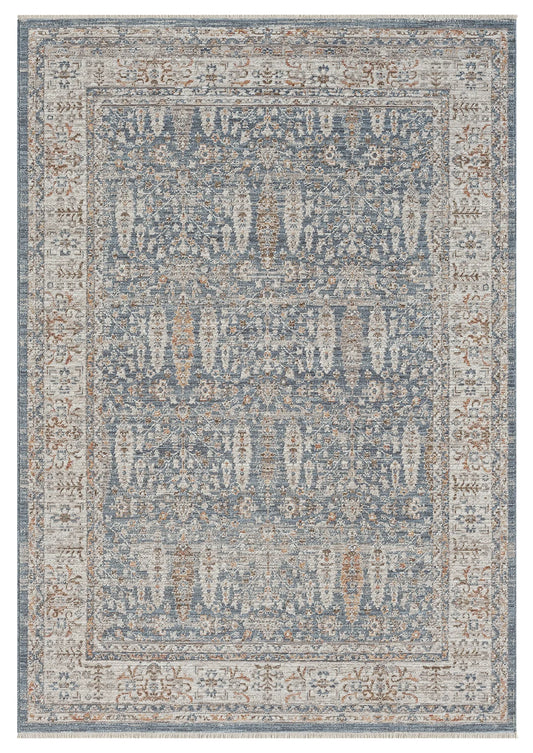 Vintage Eskitme Desenli Makine Dokuma  Salon Oturma Odası Halısı