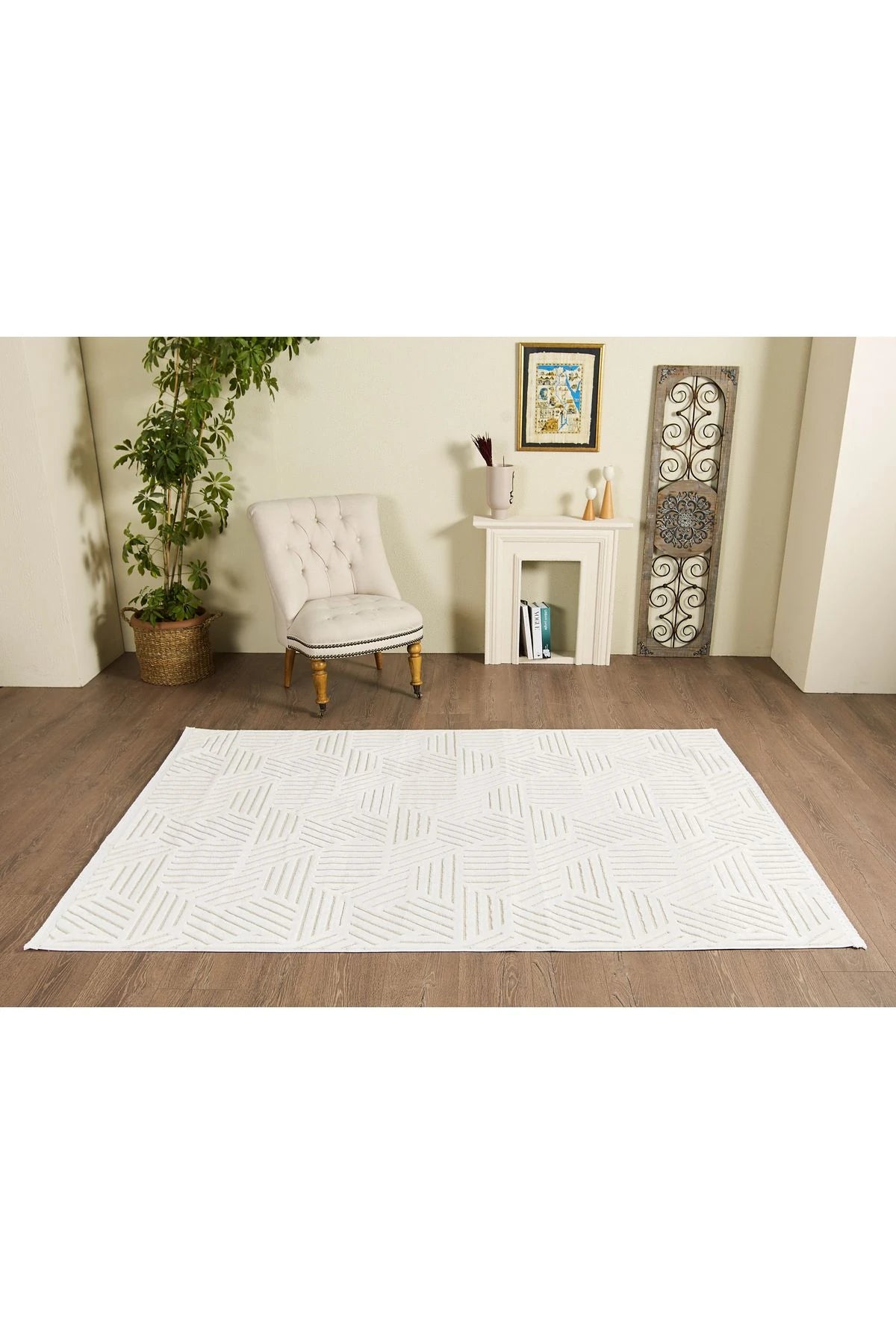 Vista Koleksiyonu Modern Dokuma Halı Salon Oturma Odası Koridor Halısı