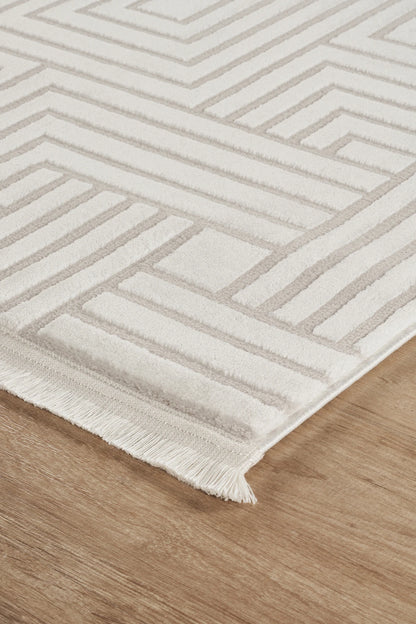 Jasmine Serisi  Bambu Dokulu Modern Sık Dokuma Koridor Kesme Yolluk Dokuma Makine Halısı