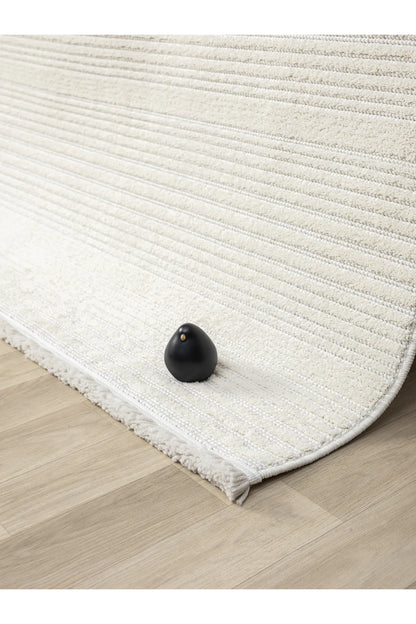 Step Serisi Naturel Bukleli Yumuşak Dokulu Iskandinav Dokuma Halı