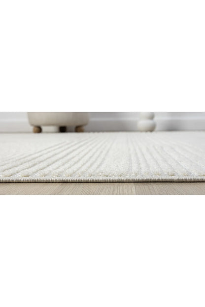 Step Serisi Naturel Bukleli Yumuşak Dokulu Iskandinav Dokuma Halı