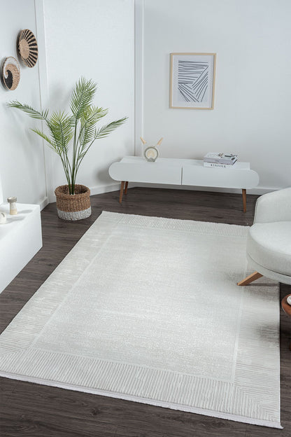 Zen Koleksiyonu - Bambu Tarz Modern Sık Dokuma Halı Salon Oturma Odası Halısı