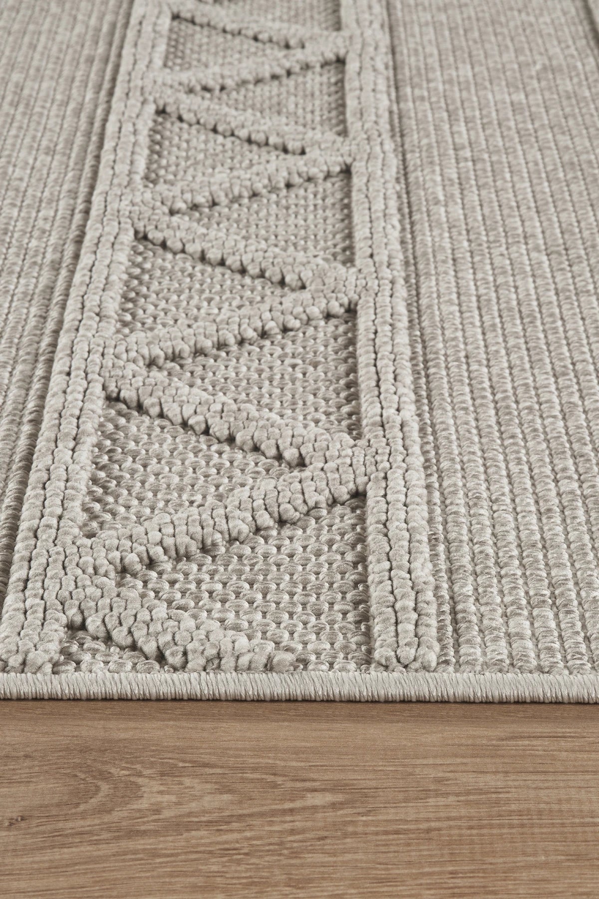 Naturel Bukleli Yumuşak Dokulu Iskandinav Dokuma Halı