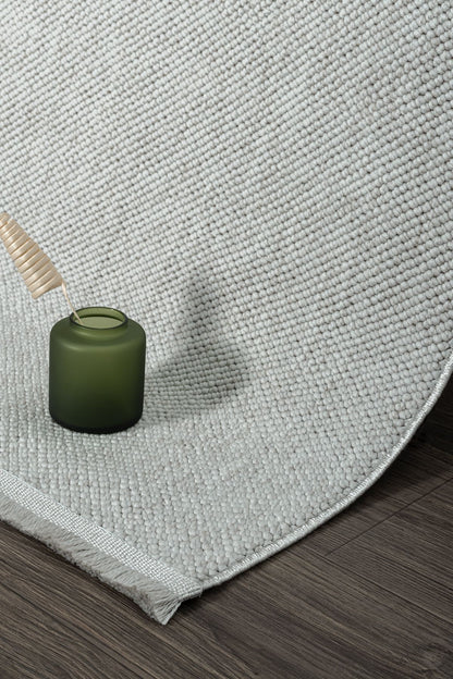 Buklem Serisi Naturel Bukleli Dokuma Salon Halısı
