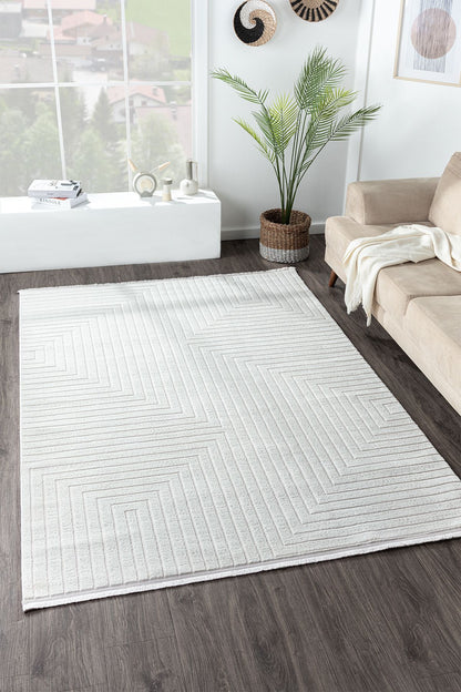 Zen Koleksiyonu Bambu Dokulu Modern Sık Dokuma Halı - Salon Oturma Odası Halısı