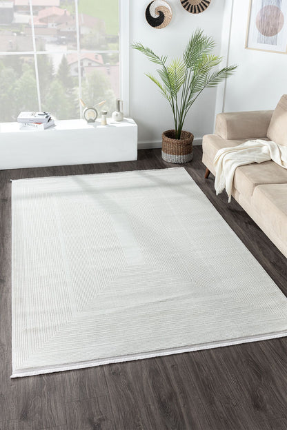 Zen Koleksiyonu - Bambu Tarz Modern Sık Dokuma Halı Salon Oturma Odası Halısı