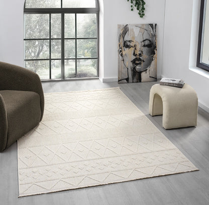 Lara İskandinav Dokuma Bukleli Modern Salon Halısı Mutfak Halısı Koridor Halısı Yolluk