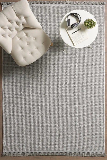 Naturel Bukleli Yumuşak Dokulu Iskandinav Dokuma Halı