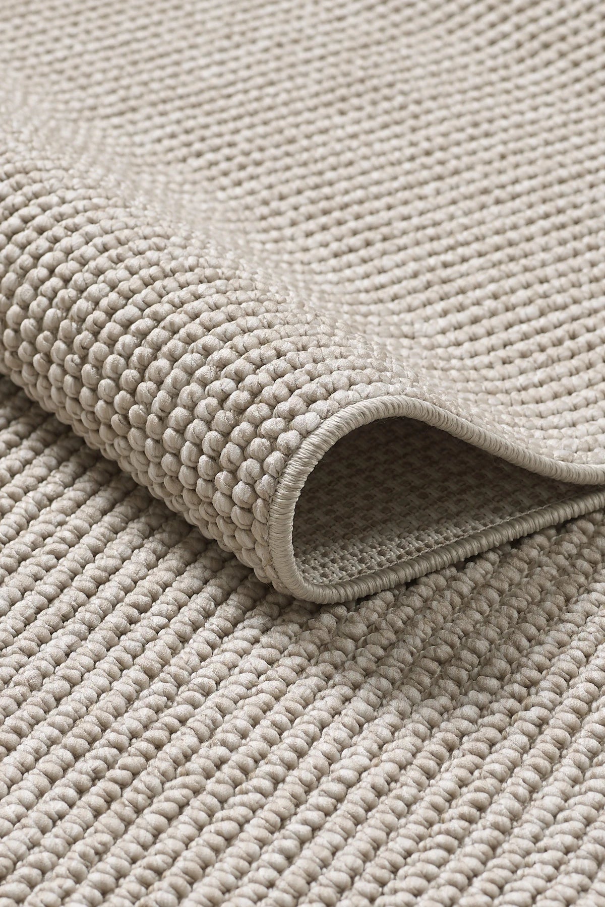 Naturel Bukleli Yumuşak Dokulu Iskandinav Dokuma Halı
