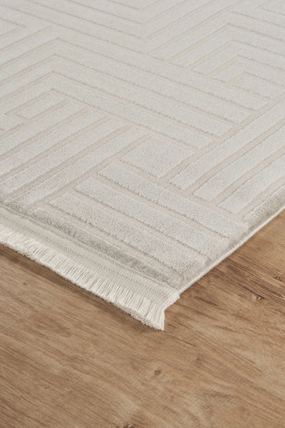 Jasmine Serisi  Bambu Dokulu Modern Sık Dokuma Koridor Kesme Yolluk Dokuma Makine Halısı