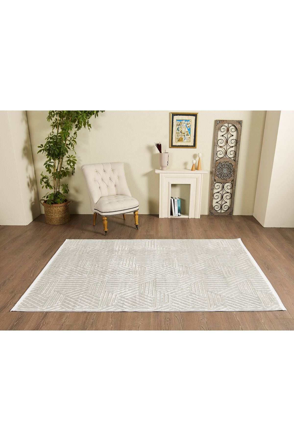 Vista Koleksiyonu Modern Dokuma Halı Salon Oturma Odası Koridor Halısı