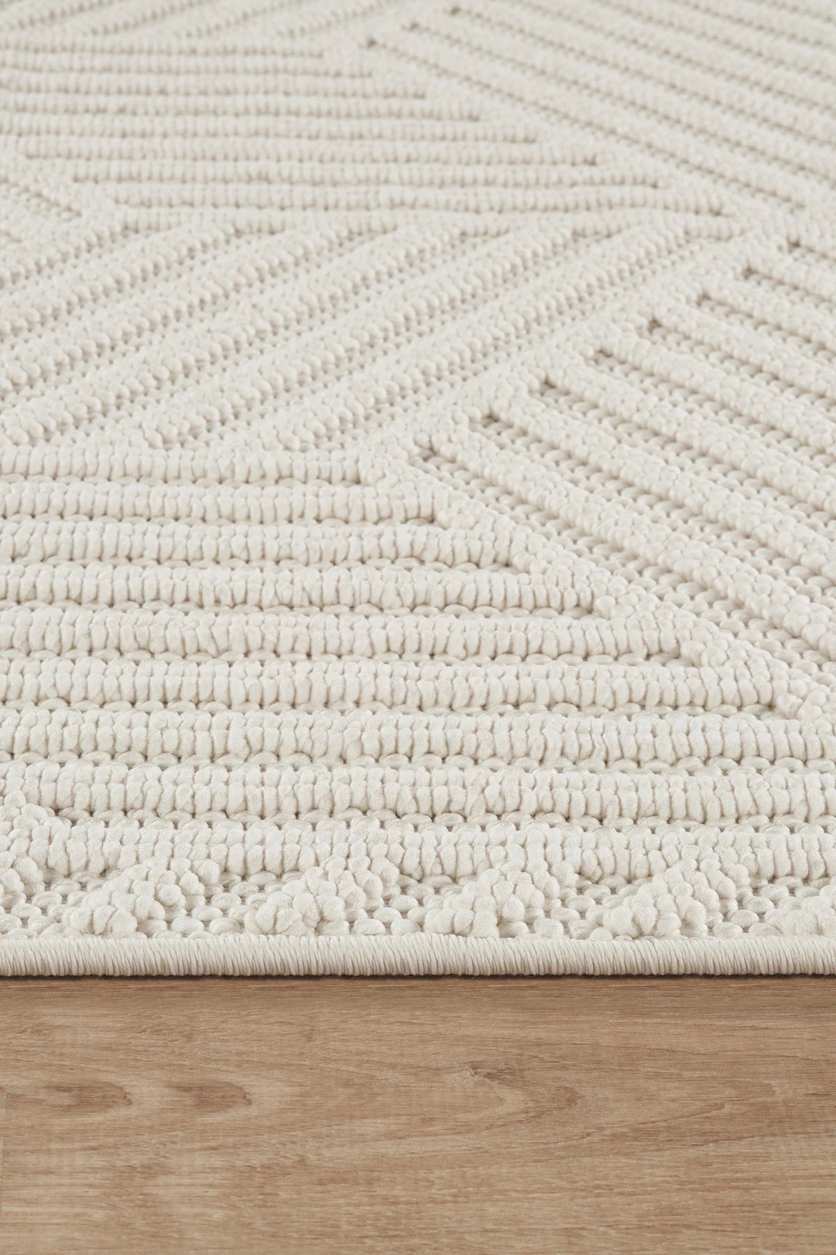 Naturel Bukleli Yumuşak Dokulu Iskandinav Dokuma Halı