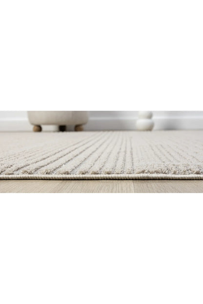 Step Serisi Naturel Bukleli Yumuşak Dokulu Iskandinav Dokuma Halı