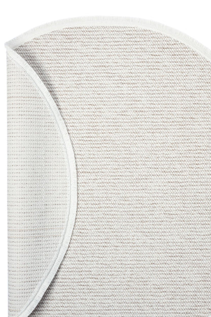 Naturel Bukleli Yumuşak Dokulu Beyaz Bej Iskandinav Dokuma Halı